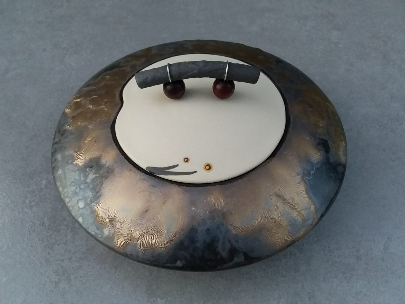 Zen Pottery with Flower Holder - Large