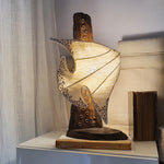 Load image into Gallery viewer, Batfish Lamp with Wooden Support
