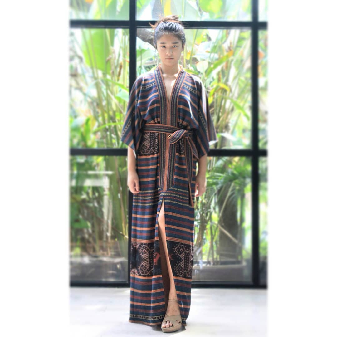 SUMBA STRIPES Kimono Dress