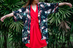 Load image into Gallery viewer, ORIENTAL CRANE Crepe Kimono
