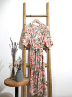 Load image into Gallery viewer, BURNOUT FLAMINGO Chiffon Kimono
