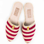 Load image into Gallery viewer, Handmade Striped Slippers
