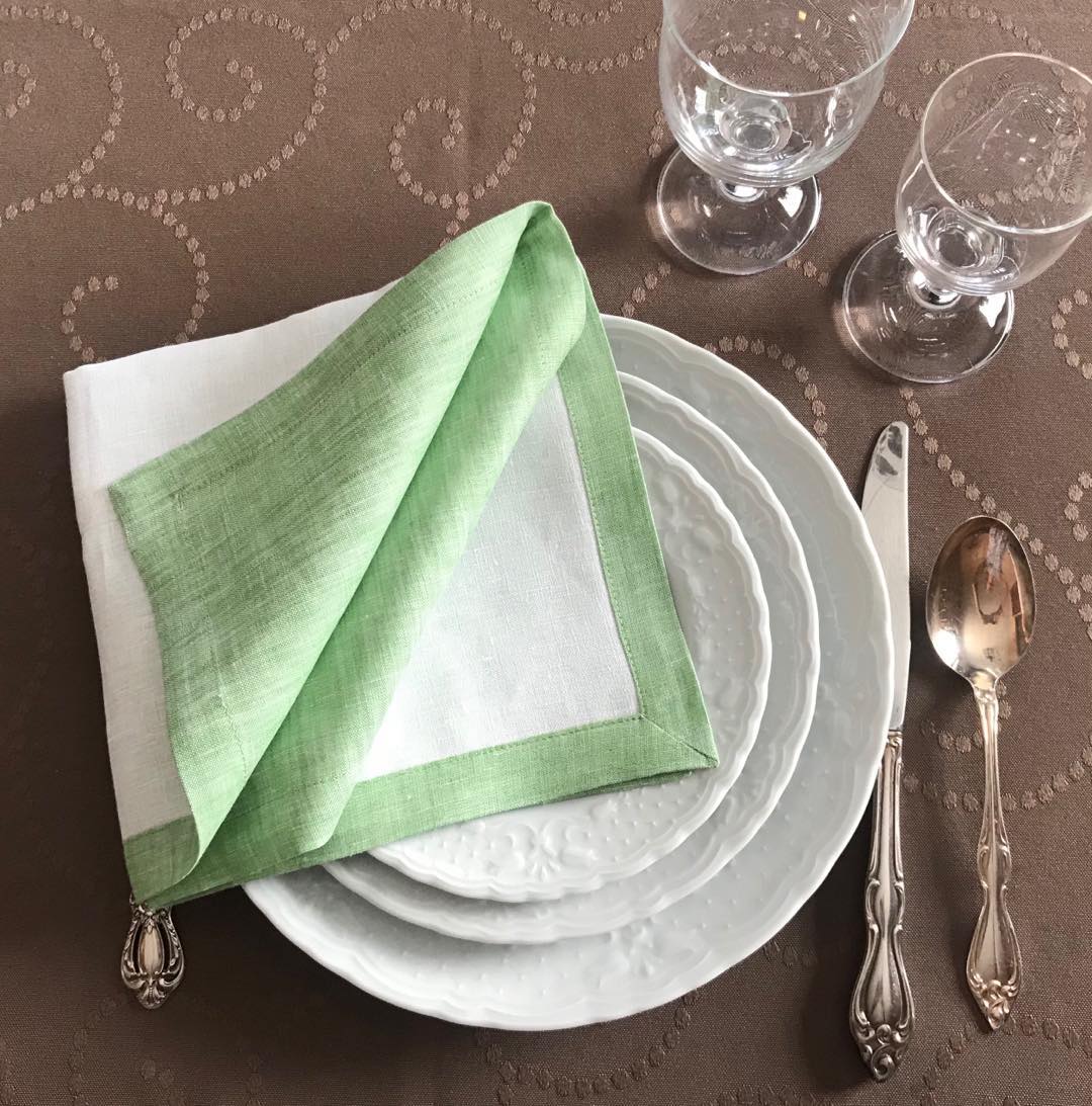 Set of 4 Double-Sided Linen Napkins