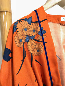 ORIENTAL BRONZE Crepe Kimono