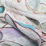 Load image into Gallery viewer, Hand-Painted AQUA Art Scarf
