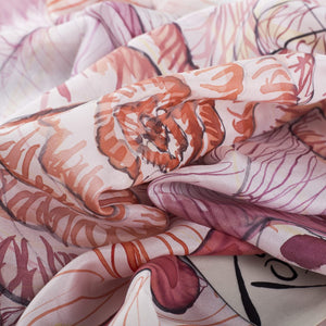 Hand-Painted NIMF ROSE Art Scarf