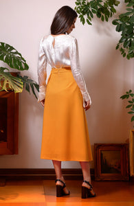 Midi Skirt with Front Panels
