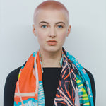 Load image into Gallery viewer, Hand-Painted DAME BOTANIC Art Scarf
