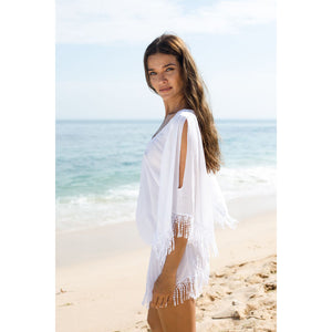 DAY DREAMER Short Kaftan With Cut-Out Sleeves