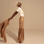 Load image into Gallery viewer, Handmade Silk Macramé CARLA Skirt
