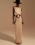 Load image into Gallery viewer, Handmade Silk Macramé CALEYA Dress
