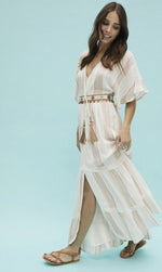 Load image into Gallery viewer, Long Dress with Jacquard Stripes
