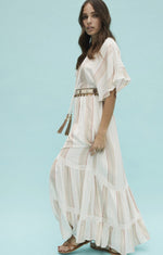 Load image into Gallery viewer, Long Dress with Jacquard Stripes
