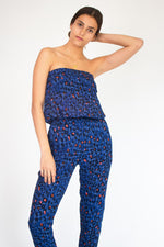 Load image into Gallery viewer, JULIE Bustier Jumpsuit with Leo Print
