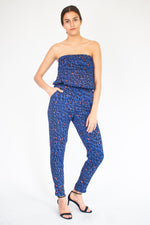 Load image into Gallery viewer, JULIE Bustier Jumpsuit with Leo Print

