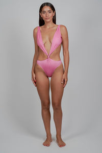 Pink BRASSICA Cut-Out One-Piece