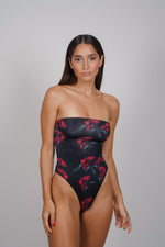 Load image into Gallery viewer, Black NYLAH Bandeau One-Piece
