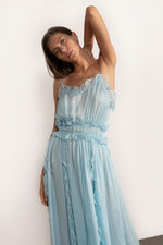 Load image into Gallery viewer, MOONLIGHT IS AN ONLY LIGHT Silk Maxi Dress
