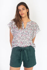 Load image into Gallery viewer, Hand Block Printed INDIAN ROSE Top
