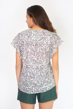 Load image into Gallery viewer, Hand Block Printed INDIAN ROSE Top
