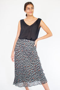 VICTOIRE Skirt with Leo Print